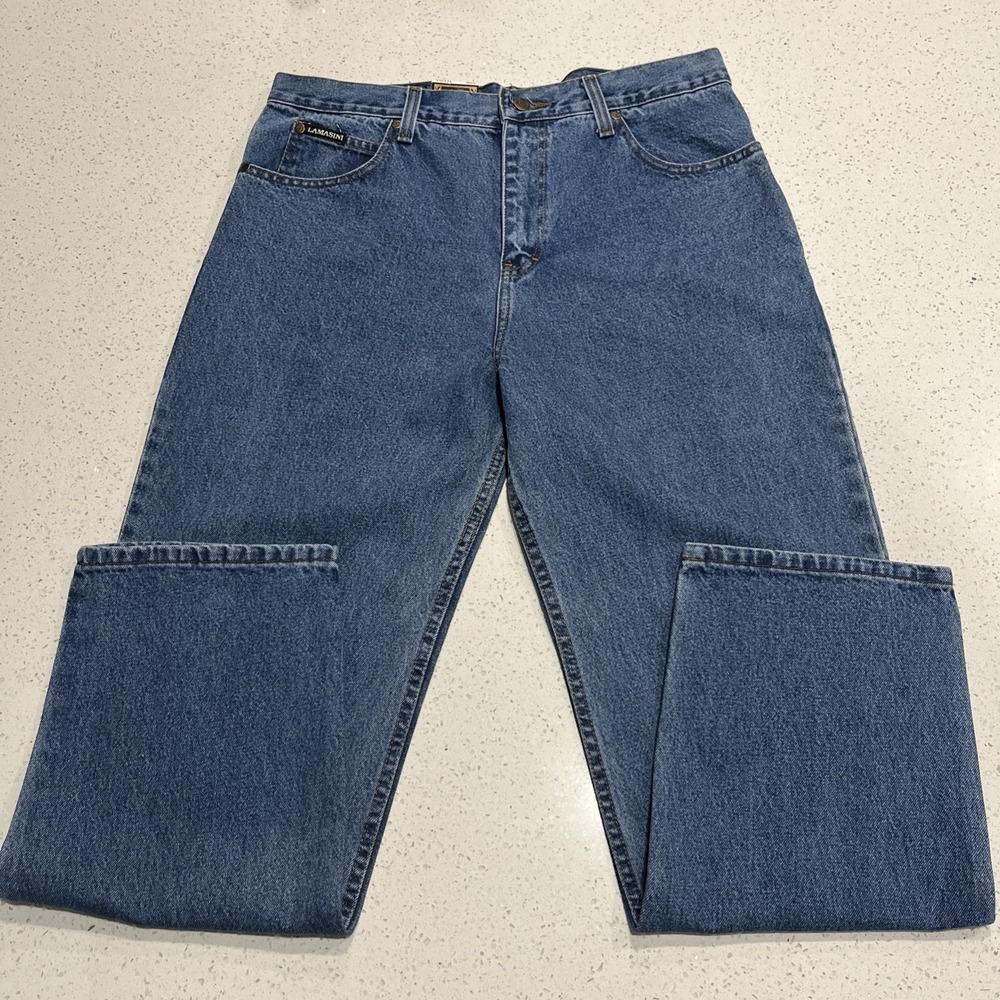 Lamasini Jeans Mens 36/30 Straight Fit Designed In Italy NWT‎